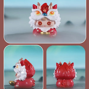 East Sea Bead Auspicious Beast Dragon Baby Bean Comes into the World Series PVC Mystery Box Figure Dolls 8pcs A Set For Use 15 Years Old Or Above